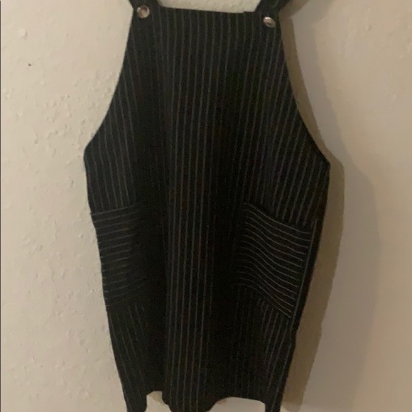 Black and white stripped overall dress! - Picture 1 of 1